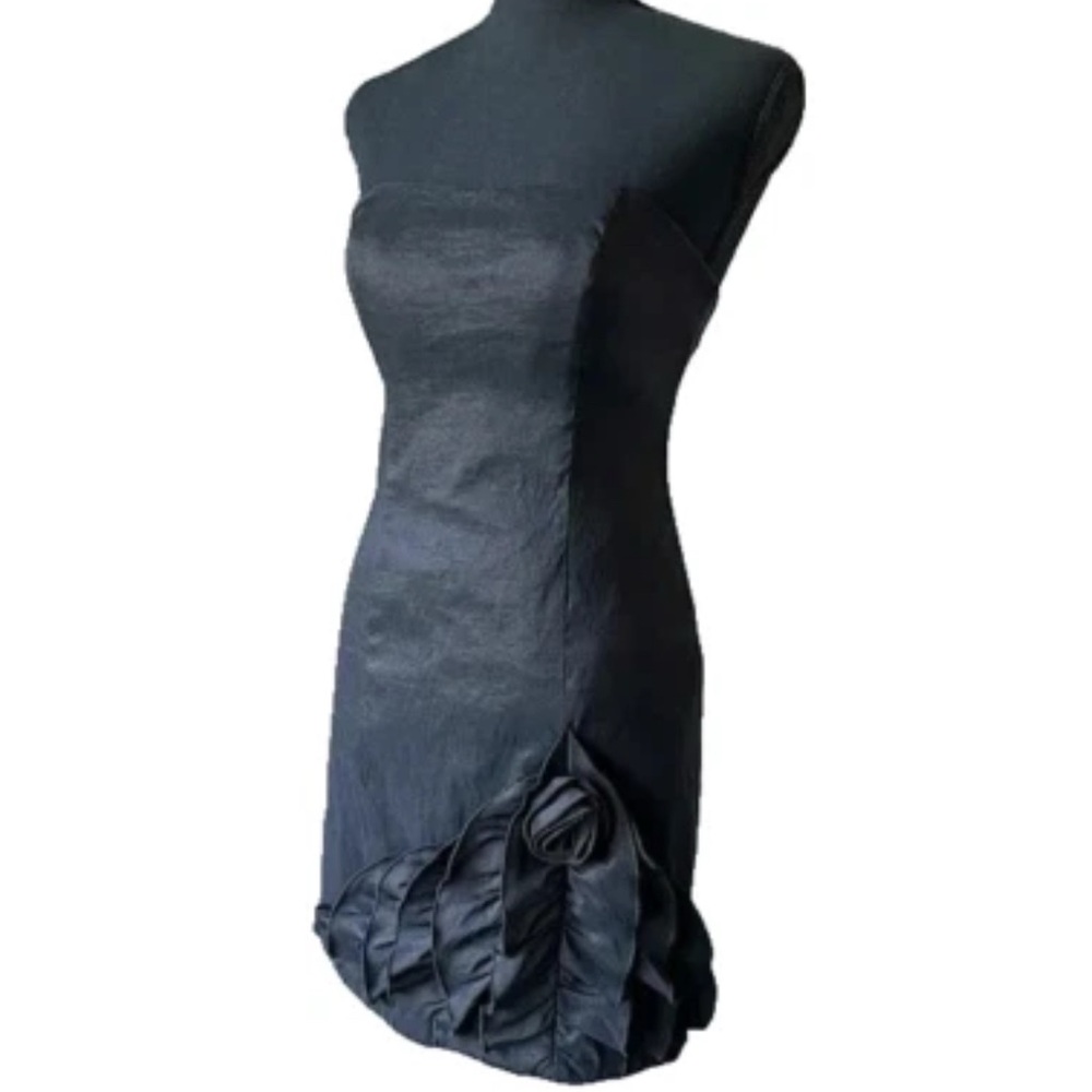 Cache Strapless Sheath Rosette Ruffle Detailing B… - image 2